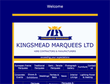 Tablet Screenshot of kingsmead-marquees.com